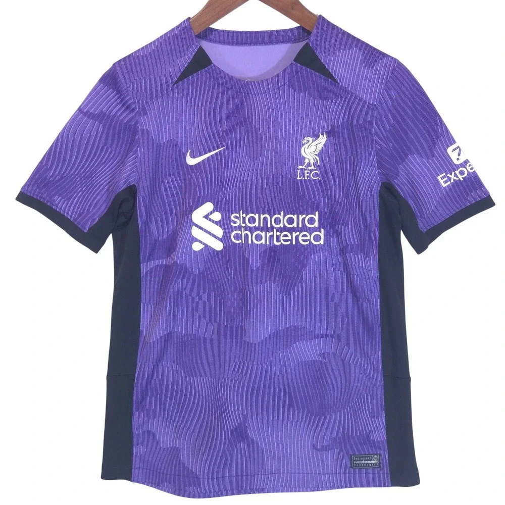 Nike Liverpool FC 23-24 Soccer Jersey Youth XL Third Kit Purple Dri-FIT